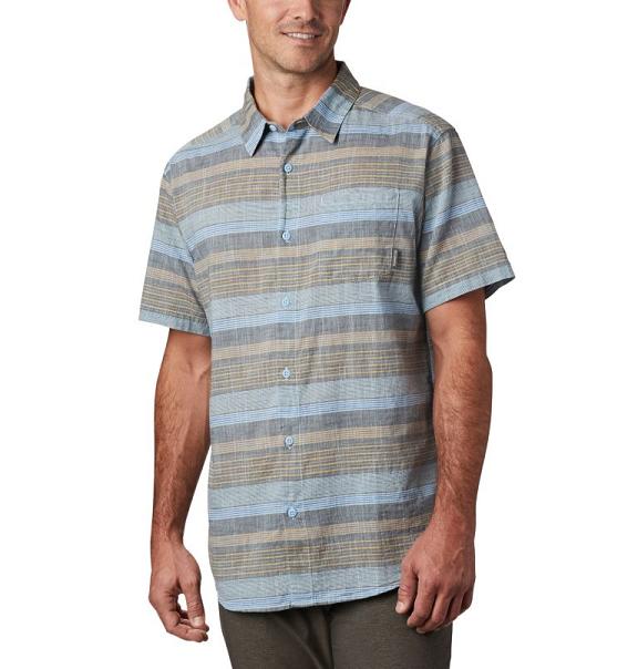 Columbia Under Exposure Shirts Blue For Men's NZ34097 New Zealand